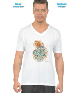 Camiseta Masculina Malha Fria Decote Aquario