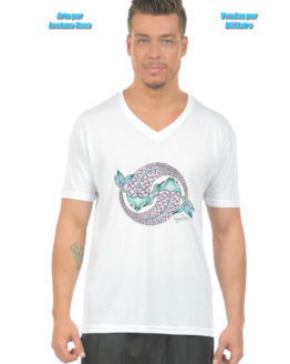 Camiseta Masculina Malha Fria peixes
