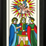 Quadro Emoldurado Taro de Marseille Arcano Maior 06 Os Enamorados Edition Millenium de Wilfried Houdouin Assinado - Exclusivo DMAstro Brasil - Image 2