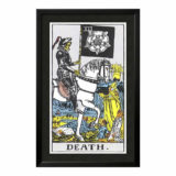 Quadro Emoldurado Tarô Rider-Waite Arcano Maior 13 A Morte de Arthur Edward Waite e Pamela Colman Smith