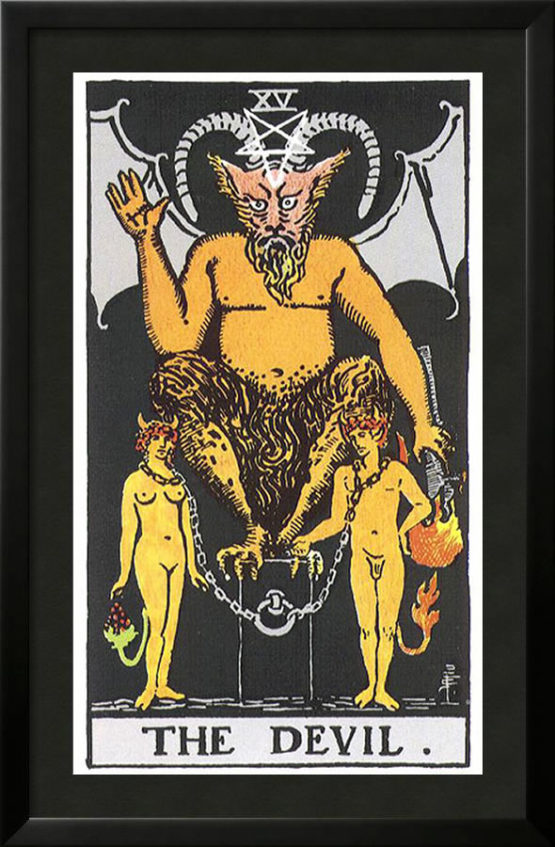 Quadro Emoldurado Tarô Rider-Waite Arcano Maior 15 O Diabo de Arthur Edward Waite e Pamela Colman Smith - Image 2