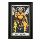 Quadro Emoldurado Tarô Rider-Waite Arcano Maior 15 O Diabo de Arthur Edward Waite e Pamela Colman Smith