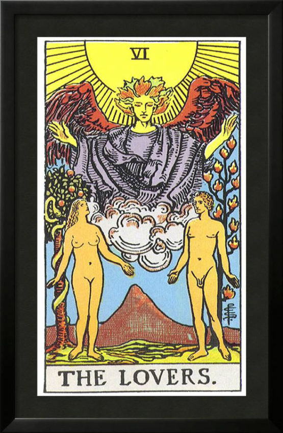 Quadro Emoldurado Tarô Rider-Waite Arcano Maior 6 Os Enamorados de Arthur Edward Waite e Pamela Colman Smith - Image 2
