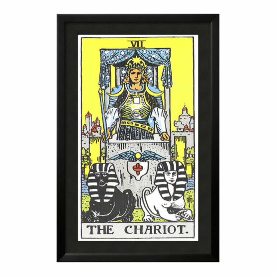 Quadro Emoldurado Tarô Rider-Waite Arcano Maior 7 O Carro de Arthur Edward Waite e Pamela Colman Smith