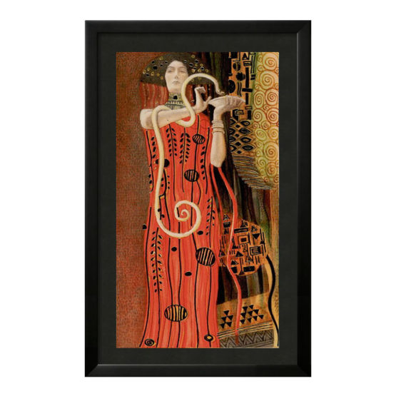 Quadro Emoldurado Tarô Golden Klimt Arcano Maior 1 O Mago de Gustave Klimt