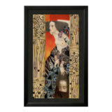 Quadro Emoldurado Tarô Golden Klimt Arcano Maior 11 A Força de Gustave Klimt
