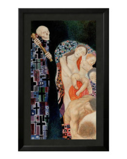 Quadro Emoldurado Taro Golden Gustave Klimt Arcano Maior 13 A Morte DMAstro Brasil Loja Holistica Base