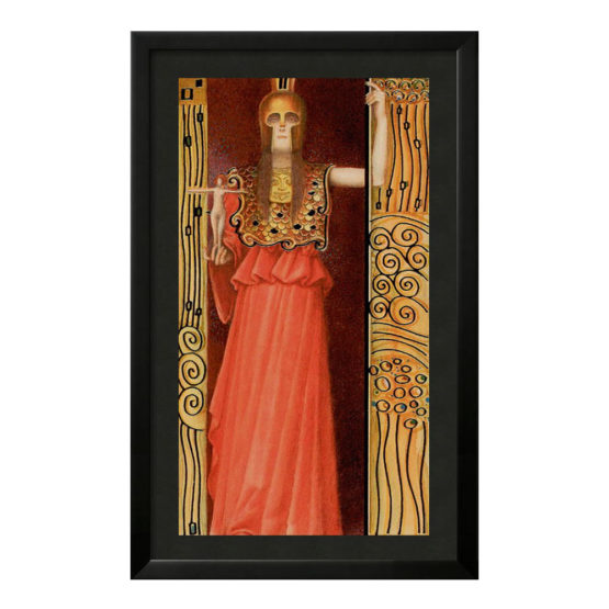 Quadro Emoldurado Tarô Golden Klimt Arcano Maior 3 Imperatriz de Gustave Klimt