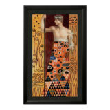 Quadro Emoldurado Tarô Golden Klimt Arcano Maior 4 O Imperador de Gustave Klimt