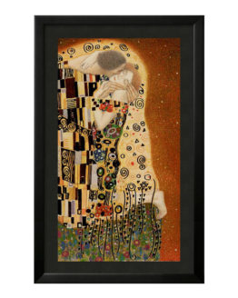 Quadro Emoldurado Taro Golden Gustave Klimt Arcano Maior 6 Os Enamorados DMAstro Brasil Loja Holistica Base