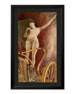 Quadro Emoldurado Taro Golden Gustave Klimt Arcano Maior 7 O Carro DMAstro Brasil Loja Holistica Base