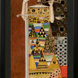 Quadro Emoldurado Tarô Golden Klimt Arcano Maior 8 A Justiça de Gustave Klimt - Image 2