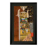 Quadro Emoldurado Tarô Golden Klimt Arcano Maior 8 A Justiça de Gustave Klimt