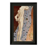Quadro Emoldurado Tarô Golden Klimt Arcano Maior 9 O Eremita de Gustave Klimt