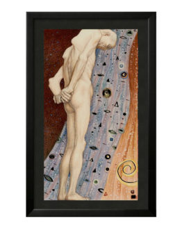 Quadro Emoldurado Taro Golden Gustave Klimt Arcano Maior 9 O Eremita DMAstro Brasil Loja Holistica Base