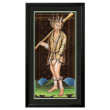 Quadro Emoldurado Tarô Visconti Sforza Arcano Maior 0 O Louco de A. A. Atanassov