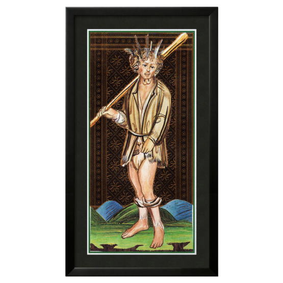 Quadro Emoldurado Tarô Visconti Sforza Arcano Maior 0 O Louco de A. A. Atanassov