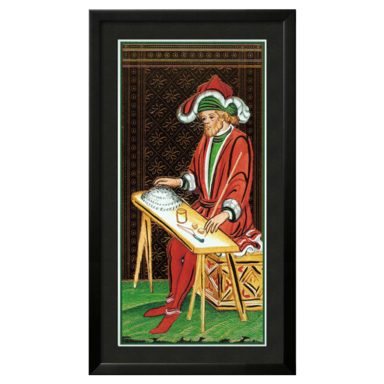 Quadro Emoldurado Tarô Visconti Sforza Arcano Maior 1 O Mago de A. A. Atanassov