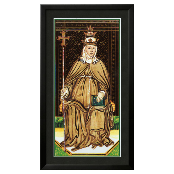 Quadro Emoldurado Tarô Visconti Sforza Arcano Maior 2 Alta Sacerdotisa de A. A. Atanassov