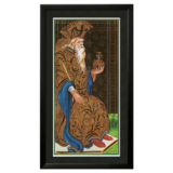Quadro Emoldurado Tarô Visconti Sforza Arcano Maior 4 O Imperador de A. A. Atanassov