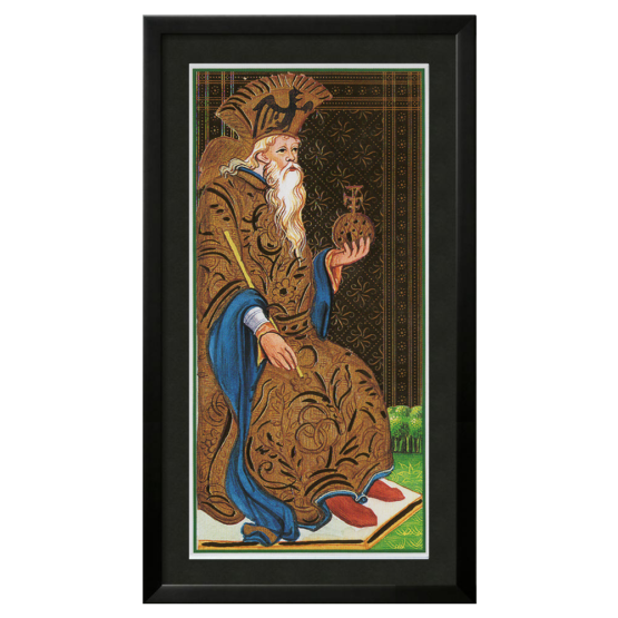 Quadro Emoldurado Tarô Visconti Sforza Arcano Maior 4 O Imperador de A. A. Atanassov