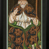 Quadro Emoldurado Tarô Visconti Sforza Arcano Maior 5 O Hierofante de A. A. Atanassov - Image 2