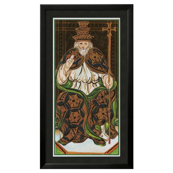 Quadro Emoldurado Tarô Visconti Sforza Arcano Maior 5 O Hierofante de A. A. Atanassov