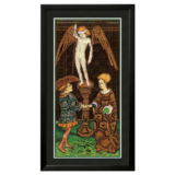 Quadro Emoldurado Tarô Visconti Sforza Arcano Maior 6 Os Enamorados de A. A. Atanassov