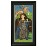 Quadro Emoldurado Tarô Visconti Sforza Arcano Maior 8 A Justiça de A. A. Atanassov