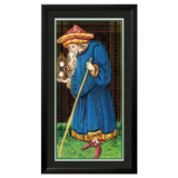 Quadro Emoldurado Tarô Visconti Sforza Arcano Maior 9 O Eremita de A. A. Atanassov