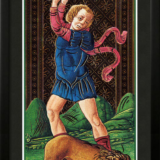 Quadro Emoldurado Tarô Visconti Sforza Arcano Maior 11 A Força de A. A. Atanassov - Image 2