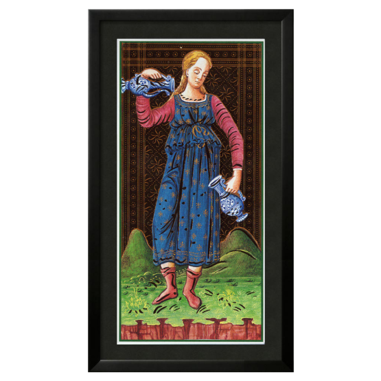Quadro Emoldurado Tarô Visconti Sforza Arcano Maior 14 A Temperança de A. A. Atanassov