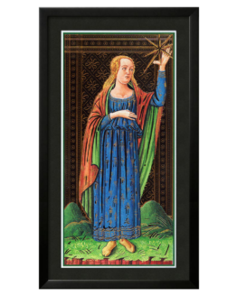 Quadro Emoldurado Taro Visconti-Sforza Arcano Maior 17 A Estrela DMAstro Brasil Loja Holistica Base