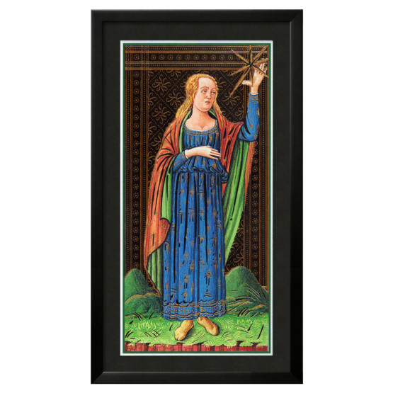 Quadro Emoldurado Tarô Visconti Sforza Arcano Maior 17 A Estrela de A. A. Atanassov