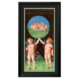 Quadro Emoldurado Tarô Visconti Sforza Arcano Maior 21 O Mundo de A. A. Atanassov
