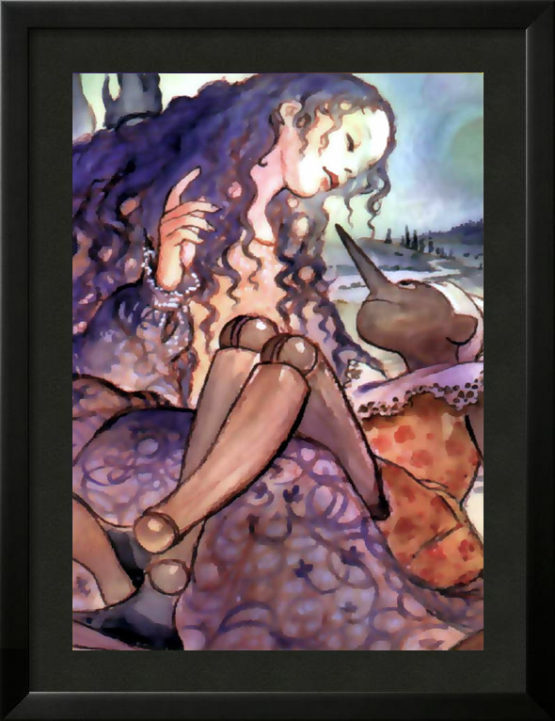 Quadro Emoldurado Manara Erotic Tarot Arcano Maior 0 O Louco de Milo Manara - Image 2
